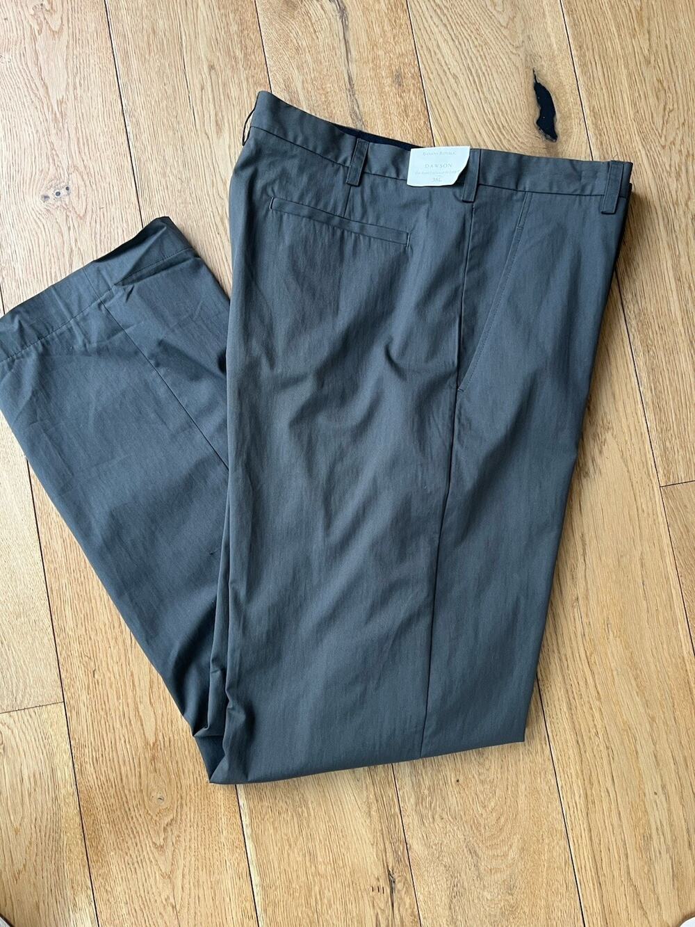 New! Banana Republic Pants Mens 38 Long Grey Relaxed Fit Straight Dawson Chino